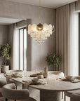 Lampa Wisząca Z Kryształami SWE084-CP 60cm Złota 5
