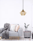 Lampa Sufitowa Wisząca APP942-1CP Set 36cm Złota 5