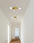 Lampa Sufitowa Potrójna Plafon Metalowa APP704-3C Złota 5