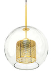 Lampa Wisząca Szklana Loft APP556-1CP 30cm Złota 5