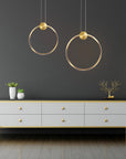 LAMPA SUFITOWA WISZĄCA LED APP1397-CP OLD GOLD 40cm 5
