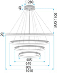 Lampa Wisząca LED LHJ009-CP4 ZŁOTA 5