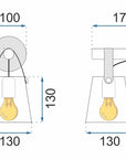 Lampa Kinkiet Ścienny Metalowy Z Paskiem Szary APP468-1W GREY 5