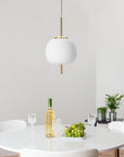 Lampa Sufitowa Wisząca Szklana Kula APP669-1CP Złota 5