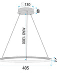 Lampa Wisząca LHJ001-CP 40 Cm GOLD 5