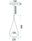 LAMPA WISZĄCA SZKLANA KULA G111-1W CZARNA E27 5