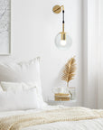 Lampa Ścienna Kinkiet Szklany APP685-1W Złota 5