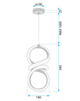 LAMPA WISZĄCA KRYSZTAŁOWA SPIRALA LED G070-CP Złota 5