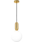 Lampa Sufitowa Wisząca Szklana Metalowa APP474-1CP Złota 5
