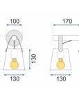 Lampa Kinkiet Ścienny Metalowy Z Paskiem APP466-1W Czarna 5