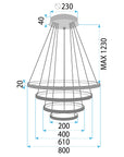 Lampa Wisząca LHJ014-CP4 BLACK 5