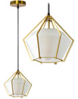 Lampa Wisząca Sufitowa Diament Szklana APP451-1CP Biała