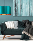 Lampa Wisząca 44cm APP955-1CP Niebieska