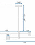 Lampa Sufitowa Nowoczesna 4-ramienna APP596-4C 9