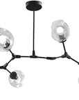 Lampa Wisząca Szklane Kule 7 Ramion APP505-7C Czarna 1