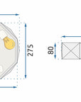 Lampa Plafon Diamond APP861-C 30 cm Czarna