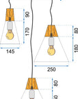 Lampa sufitowa SCANDI SET CPR Szara