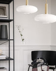 Lampa Wisząca Sufitowa Szklana Mleczna APP668-1CP Złota