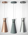 Lampa sufitowa wisząca pojedyncza KONA B szara mat
