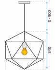 Lampa sufitowa wisząca Tuscon Czarna