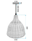 Lampa Sufitowa Wisząca Boho Natural APP1645-1CP 9