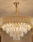 Lampa Wisząca Z Kryształami SWE103-CP Złota 6