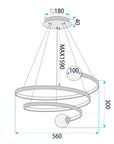 Lampa Wisząca LED LHJ029-CP CZARNA 6