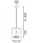 Lampa Wisząca APP1165-1CP GOLD WHITE 6