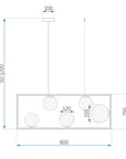 Lampa Wisząca APP1020-5CP Złota 6