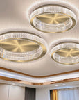 LAMPA KRYSZTAŁOWA PLAFON APP1724-C 60cm ZŁOTA SZCZOTKOWANA 6