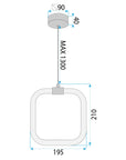LAMPA SUFITOWA WISZĄCA LED LHJ057-CP1 ZŁOTA SZCZOTKOWANA 6