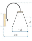 LAMPA ŚCIENNA KINKIET FOREST APP932-1W Czarna 6