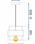 Lampa Wisząca APP1236-1CP Złota 6