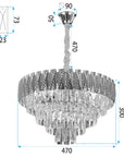 Lampa Wisząca Z Kryształami G059-CP 6