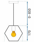 Lampa Wisząca APP1131-1CP Czarno Złota 6