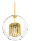 Lampa Wisząca Szklana Loft APP555-1CP 25cm ZŁOTA 6