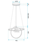 LAMPA WISZĄCA LED G066-CP Złota 6