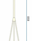 Lampa Wisząca Szklana Kula Mleczna APP687-3CP Czarna 6