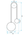 LAMPA ŚCIENNA KINKIET APP1474-W GOLD 6