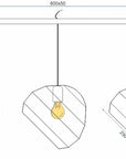 Lampa Sufitowa Wisząca Potrójna APP384-3CPR 6