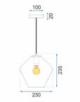 Lampa Sufitowa Szklana APP440-1CP Transparent 6