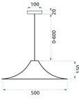 Lampa Sufitowa Wisząca Płaska Okrągła Loft APP483-1CP Różowe Złoto 6