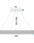 LAMPA WISZĄCA LED MS004-CP 40cm Chrom 6