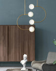 Lampa Wisząca Szklane Kule APP639-4CP Złota 6