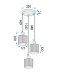 LAMPA SUFITOWA WISZĄCA EBT025-3CP CZARNA 6