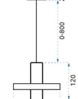 Lampa Wisząca Szklana Metalowa LED APP553-1CP Złota 6
