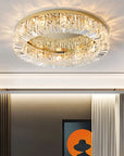 LAMPA KRYSZTAŁOWA PLAFON APP1729-8C 60 Cm ZŁOTA 6