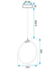 LAMPA WISZĄCA LED G020-CP ZŁOTA 6