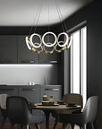LAMPA WISZĄCA LED APP1800-CP ZŁOTA SZCZOTKOWANA 6