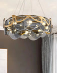 Lampa Sufitowa Wisząca APP1545-8CP Złota Szczotkowana 6